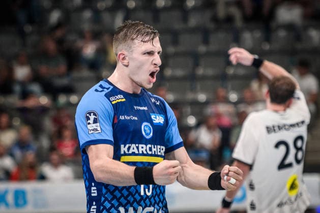 Simone Mengon (TVB Stuttgart, 15) - Jubel, Jubelschrei, Freude, Freudenschrei nach Tor GER, TVB Stuttgart - Bergischer HC, Opel HBL, Handball, Bundesliga, 1. Spieltag, Spielzeit 2026 2027, 28.08.2026 GER, TVB Stuttgart - Bergischer HC, Opel HBL, Handball, Bundesliga, 1. Spieltag, Spielzeit 2026 2027, 28.08.2026 Stuttgart Copyright: xSandyxDinkelackerx EP_SDR