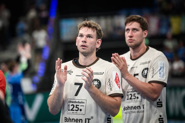 Lukas Becher (Bergischer HC, 07) - sichtlich enttaeuscht nach Auswaertsniederlage in Stuttgart GER, TVB Stuttgart - Bergischer HC, Opel HBL, Handball, Bundesliga, 1. Spieltag, Spielzeit 2026 2027, 28.08.2026 GER, TVB Stuttgart - Bergischer HC, Opel HBL, Handball, Bundesliga, 1. Spieltag, Spielzeit 2026 2027, 28.08.2026 Stuttgart Copyright: xSandyxDinkelackerx EP_SDR