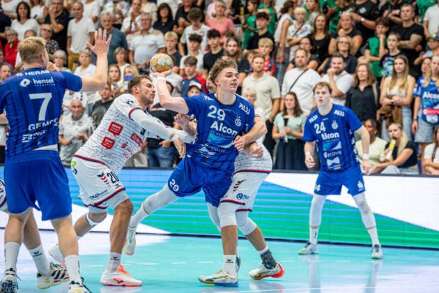2. HBL; TV Hüttenberg - TV Großwallstadt, 28.08.26 Johan Rohwer (TV Großwallstadt, 29), Patrick Gempp (TV Großwallstadt, 7), Leif Haack (TV Hüttenberg, 20), Danil Dyatlov (TV Hüttenberg, 47)., Connar Battermann (TV Großwallstadt, 24) 2. HBL; TV Hüttenberg - TV Großwallstadt: Hüttenberg, 28.08.26 Copyright: xBEAUTIFULxSPORTS Roeczeyx