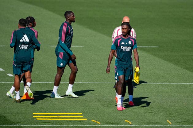 August 29, 2026, Valdebebas, Madrid, Spain: Eduardo Camavinga during the training day of Real Madrid ahead the Spanish League, LaLiga EA Sports, football match against Malaga CF at Ciudad Deportiva Real Madrid on August 29, 2026, in Valdebebas, Madrid, Spain. Real Madrid Training And press conference, PK, Pressekonferenz - LaLiga EA Sports - ZUMAa181 20260829_zaa_a181_001 Copyright: xOscarxJ.xBarrosox