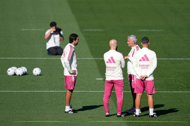 August 29, 2026, Valdebebas, Madrid, Spain: Jose Mourinho during the training day of Real Madrid ahead the Spanish League, LaLiga EA Sports, football match against Malaga CF at Ciudad Deportiva Real Madrid on August 29, 2026, in Valdebebas, Madrid, Spain. Real Madrid Training And press conference, PK, Pressekonferenz - LaLiga EA Sports - ZUMAa181 20260829_zaa_a181_003 Copyright: xOscarxJ.xBarrosox