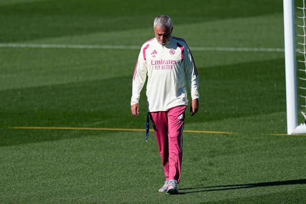 August 29, 2026, Valdebebas, Madrid, Spain: Jose Mourinho during the training day of Real Madrid ahead the Spanish League, LaLiga EA Sports, football match against Malaga CF at Ciudad Deportiva Real Madrid on August 29, 2026, in Valdebebas, Madrid, Spain. Real Madrid Training And press conference, PK, Pressekonferenz - LaLiga EA Sports - ZUMAa181 20260829_zaa_a181_016 Copyright: xOscarxJ.xBarrosox