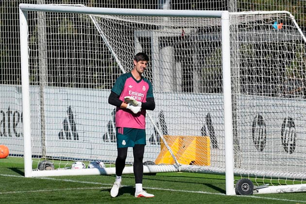 August 29, 2026, Valdebebas, Madrid, Spain: Thibaut Courtois during the training day of Real Madrid ahead the Spanish League, LaLiga EA Sports, football match against Malaga CF at Ciudad Deportiva Real Madrid on August 29, 2026, in Valdebebas, Madrid, Spain. Real Madrid Training And press conference, PK, Pressekonferenz - LaLiga EA Sports - ZUMAa181 20260829_zaa_a181_017 Copyright: xOscarxJ.xBarrosox
