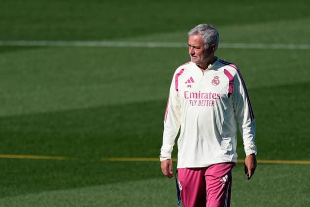 August 29, 2026, Valdebebas, Madrid, Spain: Jose Mourinho during the training day of Real Madrid ahead the Spanish League, LaLiga EA Sports, football match against Malaga CF at Ciudad Deportiva Real Madrid on August 29, 2026, in Valdebebas, Madrid, Spain. Real Madrid Training And press conference, PK, Pressekonferenz - LaLiga EA Sports - ZUMAa181 20260829_zaa_a181_020 Copyright: xOscarxJ.xBarrosox