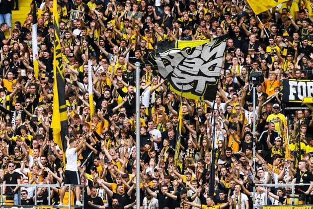 Die Aachener Fankurve, Fans, Publikum, Zuschauer, Stimmung, Atmosphäre, Stadion, 29.08.2026, Aachen (Deutschland), Fussball, 3. Liga, TSV Alemannia Aachen - SV Meppen, Fussball, 3. Liga, TSV Alemannia Aachen - SV Meppen, DFB DFL REGULATIONS PROHIBIT ANY USE OF PHOTOGRAPHS AS IMAGE SEQUENCES AND OR QUASI-VIDEO.