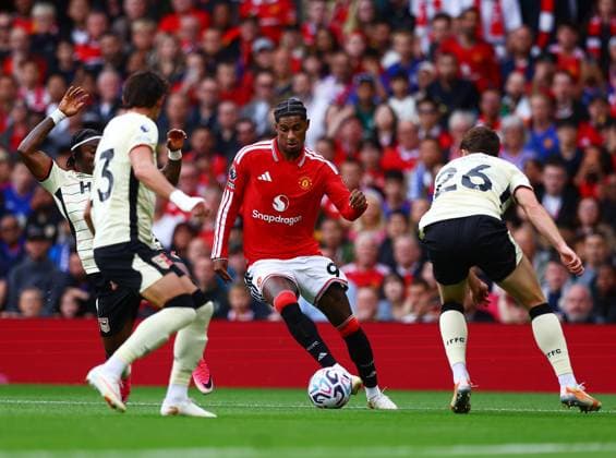 Marcus Rashford of Manchester United, ManU Manchester United v Ipswich Town, Premier League Football, Football, Old Trafford, Manchester, UK - 30 Aug 2026Manchester Old Trafford United Kingdom EDITORIAL USE ONLY No use with unauthorised audio, video, data, fixture lists, club league logos or live services. Online in-match use limited to 120 images, no video emulation. No use in betting, games or single club league player publications. Copyright: xMattxWest Shutterstockx 17119118y