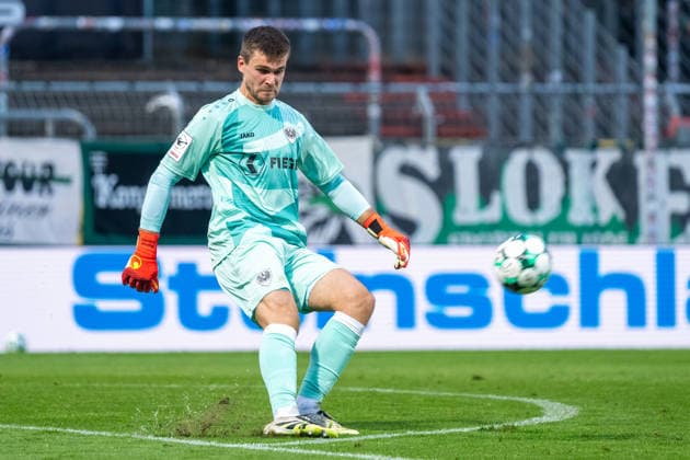 Morten Behrens (SC Preussen Muenster, 01) bei der Spieleroeffnung. FC Viktoria Koeln vs. SC Preussen Muenster, Fussball, 3. Liga, 03. Spieltag, Saison 2026 2027, 30.08.2026 DFL DFB Regulations prohibit any use of Photographs as image sequences and or Quasivideo FC Viktoria Koeln vs. SC Preussen Muenster, Fussball, 3. Liga, 03. Spieltag, Saison 2026 2027, 30.08.2026 Koeln Copyright: xEibner-Pressefoto ThomasxHaeslerx EP_THR