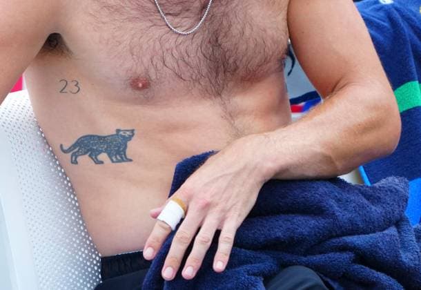 Cameron Norrie tattoo detail 2026 US Open, Day One, USTA Billie Jean King National Tennis Center, New York, USA - 30 Aug 2026New York USTA Billie Jean King National T New York (NY) United States of America EDITORIAL USE ONLY No use with unauthorised audio, video, data, fixture lists, club league logos or live services. Online in-match use limited to 120 images, no video emulation. No use in betting, games or single club league player publications. Copyright: xJavierxGarcia Shutterstockx 17124546an