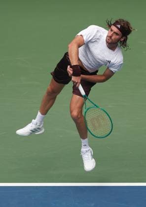 Stefanos Tsitsipas of Greece in action 2026 US Open, Day Two, USTA Billie Jean King National Tennis Center, New York, USA - 31 Aug 2026New York USTA Billie Jean King National T New York (NY) United States of America EDITORIAL USE ONLY No use with unauthorised audio, video, data, fixture lists, club league logos or live services. Online in-match use limited to 120 images, no video emulation. No use in betting, games or single club league player publications. Copyright: xEllaxLing Shutterstockx 17124549z