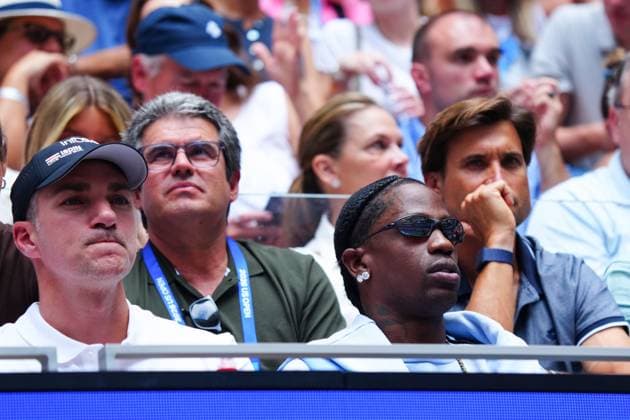 Travis Scott watches on 2026 US Open, Day Two, USTA Billie Jean King National Tennis Center, New York, USA - 31 Aug 2026New York USTA Billie Jean King National T New York (NY) United States of America EDITORIAL USE ONLY No use with unauthorised audio, video, data, fixture lists, club league logos or live services. Online in-match use limited to 120 images, no video emulation. No use in betting, games or single club league player publications. Copyright: xJavierxGarcia Shutterstockx 17124548ak