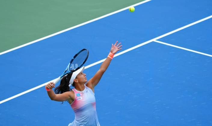 Lucrezia Stefanini in second round action 2026 US Open, Day Four, USTA Billie Jean King National Tennis Center, New York, USA - 02 Sep 2026New York USTA Billie Jean King National T New York (NY) United States of America EDITORIAL USE ONLY No use with unauthorised audio, video, data, fixture lists, club league logos or live services. Online in-match use limited to 120 images, no video emulation. No use in betting, games or single club league player publications. Copyright: xJavierxGarcia Shutterstockx 17124553a