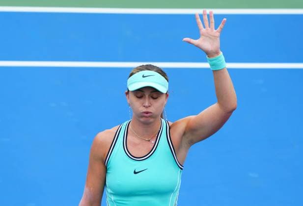 Paula Badosa celebrates her rain delayed first round win over Daria Kasatkina 2026 US Open, Day Four, USTA Billie Jean King National Tennis Center, New York, USA - 02 Sep 2026New York USTA Billie Jean King National T New York (NY) United States of America EDITORIAL USE ONLY No use with unauthorised audio, video, data, fixture lists, club league logos or live services. Online in-match use limited to 120 images, no video emulation. No use in betting, games or single club league player publications. Copyright: xJavierxGarcia Shutterstockx 17124553y