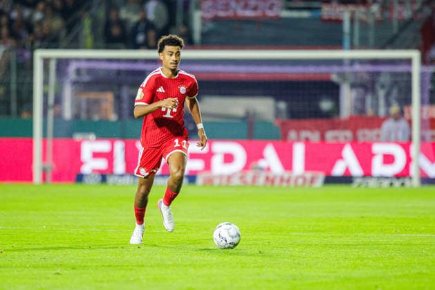 Nathaniel Brown (FC Bayern Muenchen, 11) GER, VfL Osnabrueck vs. FC Bayern Muenchen, Fussball, DFB-Pokal, 1. Runde, Spielzeit 2026 2027, 02.09.2026 DFL Regulations prohibit any use of photographers as image sequences and or quasi-video. GER, VfL Osnabrueck vs. FC Bayern Muenchen, Fussball, DFB-Pokal, 1. Runde, Spielzeit 2026 2027, 02.09.2026 Osnabrueck Copyright: xEibner-Pressefoto JanxRollingerx EP_JSK