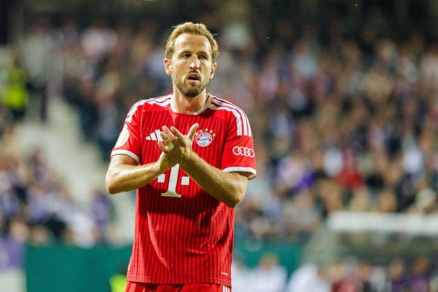 Harry Kane (FC Bayern Muenchen, 09) gestikuliert GER, VfL Osnabrueck vs. FC Bayern Muenchen, Fussball, DFB-Pokal, 1. Runde, Spielzeit 2026 2027, 02.09.2026 DFL Regulations prohibit any use of photographers as image sequences and or quasi-video. GER, VfL Osnabrueck vs. FC Bayern Muenchen, Fussball, DFB-Pokal, 1. Runde, Spielzeit 2026 2027, 02.09.2026 Osnabrueck Copyright: xEibner-Pressefoto JanxRollingerx EP_JSK