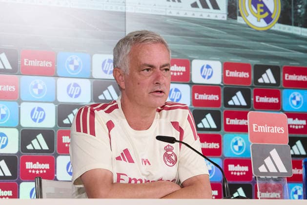 ESP: Jose Mourinho coach Real Madrid attends to a press conference, PK, Pressekonferenz Jose Mourinho, head coach of Real Madrid, attends his press conference, PK, Pressekonferenz during the training day of Real Madrid ahead the Spanish League, LaLiga EA Sports, football match against Real Betis at Ciudad Deportiva Real Madrid in Valdebebas, Madrid, on September 3, 2026, Spain Copyright: xAgenciaxLOFx