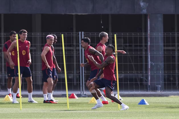 September 5, 2026, Sant Joan Despi, Barcelona, Spain: Raphinha during the training day of FC Barcelona, Barca ahead the Spanish League, Laliga EA Sports, football match against Valencia CF at Ciudad Esportiva Joan Gamper on September 05, 2026 in Sant Joan Despi, Barcelona, Spain. FC Barcelona Training And press conference, PK, Pressekonferenz - LaLiga EA Sports - ZUMAa181 20260905_zaa_a181_028 Copyright: xJavierxBorregox
