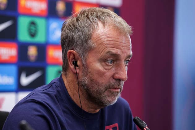 September 5, 2026, Sant Joan Despi, Barcelona, Spain: Hansi Flick, head coach of FC Barcelona, Barca attends his press conference, PK, Pressekonferenz during the training day of FC Barcelona ahead the Spanish League, LaLiga EA Sports, football match against Valencia CF at Ciudad Esportiva Joan Gamper on September 05, 2026 in Sant Joan Despi, Barcelona, Spain. Sant Joan Despi Spain - ZUMAa181 20260905_zaa_a181_033 Copyright: xJavierxBorregox
