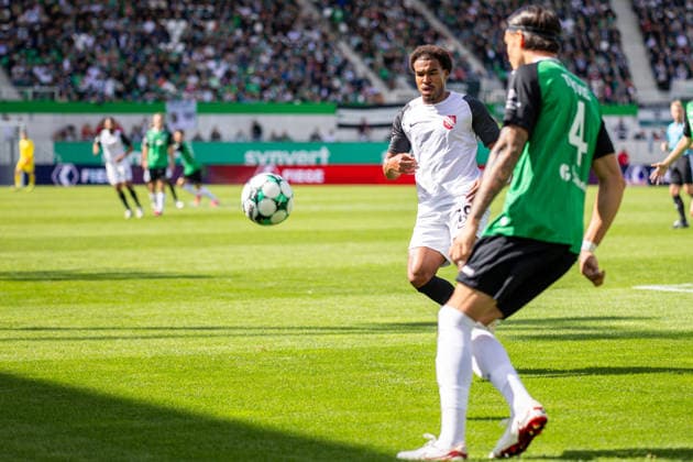 (L-R) Eric Voufack (TSV Havelse, 19), Antonio Tikvic (SC Preussen Muenster, 04) GER, SC Preussen Muenster vs. TSV Havelse, Fussball, 3. Liga, 4. Spieltag, Spielzeit 2026 2027, 05.09.2026 DFL Regulations prohibit any use of photographers as image sequences and or quasi-video. GER, SC Preussen Muenster vs. TSV Havelse, Fussball, 3. Liga, 4. Spieltag, Spielzeit 2026 2027, 05.09.2026 Muenster Copyright: xEibner-Pressefoto JanxRollingerx EP_JSK