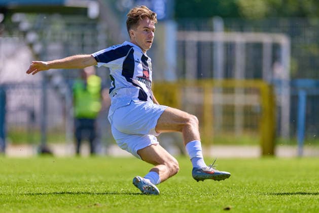 Gianluca Gaudino (VfR Aalen, 46) schaut seinem Schuss nach, der zur 1:0 Fuehrung, Treffer ins Tor geht VfR Aalen vs. SV Eintracht-Trier, Fussball, Regionalliga Suedwest - Herren, 5. Spieltag, Spielzeit 2026 2027, 05.09.2026 VfR Aalen vs. SV Eintracht-Trier, Fussball, Regionalliga Suedwest - Herren, 5. Spieltag, Spielzeit 2026 2027, 05.09.2026 Aalen Copyright: xEibner-Pressefoto GeraldxOelze-dexStoppanyx EP_ODS