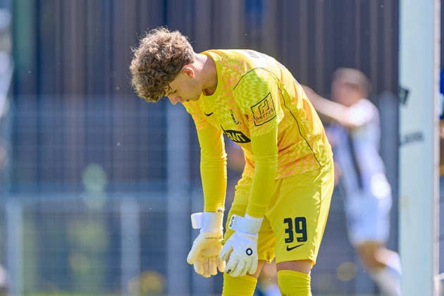 Matthias Fettes (SV Eintracht-Trier 05, 39) niedergeschlagen nach dem 0:1 VfR Aalen vs. SV Eintracht-Trier, Fussball, Regionalliga Suedwest - Herren, 5. Spieltag, Spielzeit 2026 2027, 05.09.2026 VfR Aalen vs. SV Eintracht-Trier, Fussball, Regionalliga Suedwest - Herren, 5. Spieltag, Spielzeit 2026 2027, 05.09.2026 Aalen Copyright: xEibner-Pressefoto GeraldxOelze-dexStoppanyx EP_ODS
