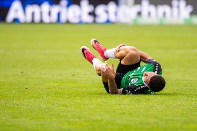 Leon Tasov (SC Preussen Muenster, 29) geht zu Boden GER, SC Preussen Muenster vs. TSV Havelse, Fussball, 3. Liga, 4. Spieltag, Spielzeit 2026 2027, 05.09.2026 DFL Regulations prohibit any use of photographers as image sequences and or quasi-video. GER, SC Preussen Muenster vs. TSV Havelse, Fussball, 3. Liga, 4. Spieltag, Spielzeit 2026 2027, 05.09.2026 Muenster Copyright: xEibner-Pressefoto JanxRollingerx EP_JSK