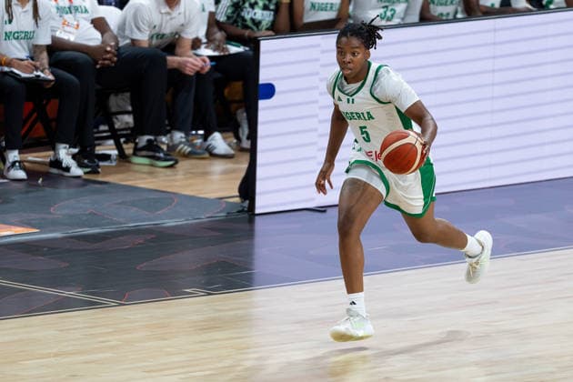 Jordan Obi (Nigeria, 05) im Dribbling, GER, Nigeria vs. Ungarn, Basketball, FIBA Women s World Cup 2026, Gruppenphase, Spieltag 2, 05.09.2026 GER, Nigeria vs. Ungarn, Basketball, FIBA Women s World Cup 2026, Gruppenphase, Spieltag 2, 05.09.2026 Berlin Copyright: xEibner-Pressefoto MaxxVincenx EP_MVN