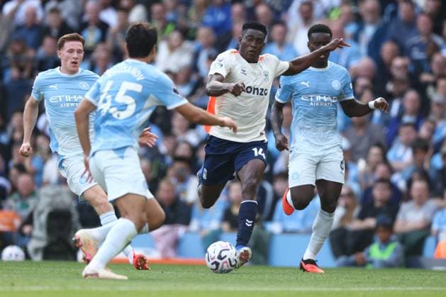 Taiwo Awoniyi of Coventry City in action. Manchester City v Coventry City, Premier League Football, Football, Etihad Stadium, Manchester, UK - 05 Sep 2026Manchester Etihad Stadium United Kingdom EDITORIAL USE ONLY No use with unauthorised audio, video, data, fixture lists, club league logos or live services. Online in-match use limited to 120 images, no video emulation. No use in betting, games or single club league player publications. Copyright: xRyanxBrowne Shutterstockx 17134976cx