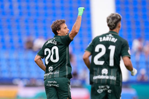 September 5, 2026, Leganes, Madrid, Spain: Sergio Canales of Real Racing Club celebrates after scoring his team s first goal during the Spanish League, LaLiga EA Sports, football match played between Rayo Vallecano and Real Racing Club at Butarque stadium on September 05, 2026, in Leganes, Madrid, Spain. Rayo Vallecano V Real Racing Club - LaLiga EA Sports - ZUMAa181 20260905_zaa_a181_079 Copyright: xDennisxAgyemanx