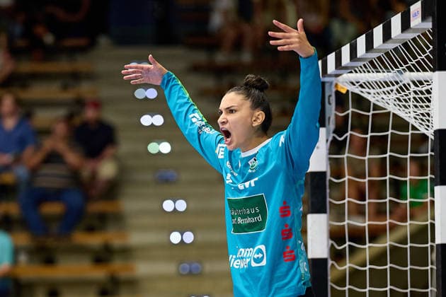 Freisteller, Portrait, Porträt von Mikaela Possatti (Frisch Auf Goeppingen, 01) emotional FRISCH AUF Goeppingen vs. BSV Sachsen Zwickau, Handball, ALSCO Handball Bundesliga Frauen, 2. Spieltag, Spielzeit 2026 2027, 05.09.2026 FRISCH AUF Goeppingen vs. BSV Sachsen Zwickau, Handball, ALSCO Handball Bundesliga Frauen, 2. Spieltag, Spielzeit 2026 2027, 05.09.2026 Goeppingen Copyright: xEibner-Pressefoto GeraldxOelze-dexStoppanyx EP_ODS