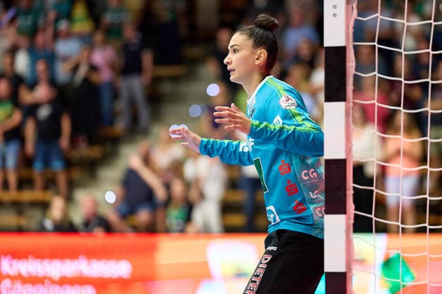 Freisteller, Portrait, Porträt von Mikaela Possatti (Frisch Auf Goeppingen, 01) FRISCH AUF Goeppingen vs. BSV Sachsen Zwickau, Handball, ALSCO Handball Bundesliga Frauen, 2. Spieltag, Spielzeit 2026 2027, 05.09.2026 FRISCH AUF Goeppingen vs. BSV Sachsen Zwickau, Handball, ALSCO Handball Bundesliga Frauen, 2. Spieltag, Spielzeit 2026 2027, 05.09.2026 Goeppingen Copyright: xEibner-Pressefoto GeraldxOelze-dexStoppanyx EP_ODS
