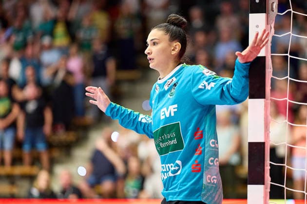 Freisteller, Portrait, Porträt von Mikaela Possatti (Frisch Auf Goeppingen, 01) FRISCH AUF Goeppingen vs. BSV Sachsen Zwickau, Handball, ALSCO Handball Bundesliga Frauen, 2. Spieltag, Spielzeit 2026 2027, 05.09.2026 FRISCH AUF Goeppingen vs. BSV Sachsen Zwickau, Handball, ALSCO Handball Bundesliga Frauen, 2. Spieltag, Spielzeit 2026 2027, 05.09.2026 Goeppingen Copyright: xEibner-Pressefoto GeraldxOelze-dexStoppanyx EP_ODS