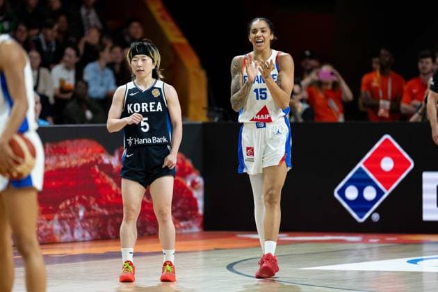 Gabby Williams (Frankreich, 15) jubelt Jubel, GER, Frankreich vs. Korea, Basketball, FIBA Women s World Cup 2026, Gruppenphase, Spieltag 2, 05.09.2026 GER, Frankreich vs. Korea, Basketball, FIBA Women s World Cup 2026, Gruppenphase, Spieltag 2, 05.09.2026 Berlin Copyright: xEibner-Pressefoto MaxxVincenx EP_MVN