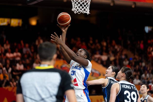 Aminata Gueye (Frankreich, 31) beim Korbleger, GER, Frankreich vs. Korea, Basketball, FIBA Women s World Cup 2026, Gruppenphase, Spieltag 2, 05.09.2026 GER, Frankreich vs. Korea, Basketball, FIBA Women s World Cup 2026, Gruppenphase, Spieltag 2, 05.09.2026 Berlin Copyright: xEibner-Pressefoto MaxxVincenx EP_MVN