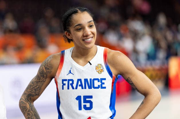 Gabby Williams (Frankreich, 15) Einzelbild, Einzelfoto, Portrait, Portraet, Freisteller, GER, Frankreich vs. Korea, Basketball, FIBA Women s World Cup 2026, Gruppenphase, Spieltag 2, 05.09.2026 GER, Frankreich vs. Korea, Basketball, FIBA Women s World Cup 2026, Gruppenphase, Spieltag 2, 05.09.2026 Berlin Copyright: xEibner-Pressefoto MaxxVincenx EP_MVN