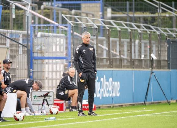 Fußball, A-Junioren, Saison 2026 2027, DFB-Nachwuchsliga, Vorrunde, Gruppe B (5. Spieltag), Hertha BSC U19 - 1. FC Union Berlin U19, Trainer Jens Härtel (U19, 1. FC Union Berlin), 06.09.2026, Copyright: xMatthiasxKochx