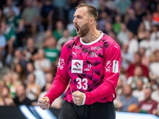 Andreas Wolff (THW Kiel, 33) jubelt lautstark, Frisch Auf Goeppingen vs. THW Kiel, Handball, 1. Bundesliga, Herren, Spielzeit 2026 2027, 06.09.2026, Frisch Auf Goeppingen vs. THW Kiel, Handball, 1. Bundesliga, Herren, Spielzeit 2026 2027, 06.09.2026 Goeppingen Copyright: xEibner-Pressefoto MichaelxSchmidx EP_MST