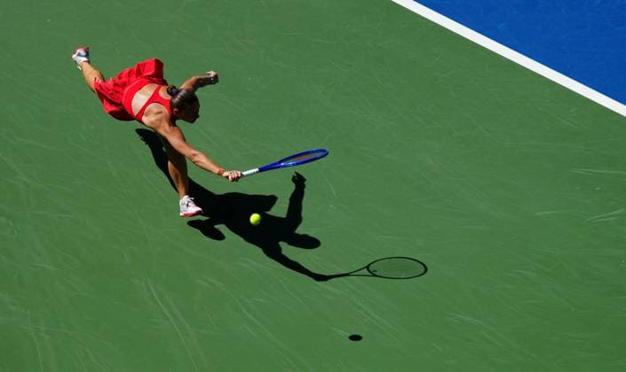Marta Kostyuk is beaten down the line 2026 US Open, Day Eight, USTA Billie Jean King National Tennis Center, New York, USA - 06 Sep 2026New York USTA Billie Jean King National T New York (NY) United States of America EDITORIAL USE ONLY No use with unauthorised audio, video, data, fixture lists, club league logos or live services. Online in-match use limited to 120 images, no video emulation. No use in betting, games or single club league player publications. Copyright: xJavierxGarcia Shutterstockx 17137666o