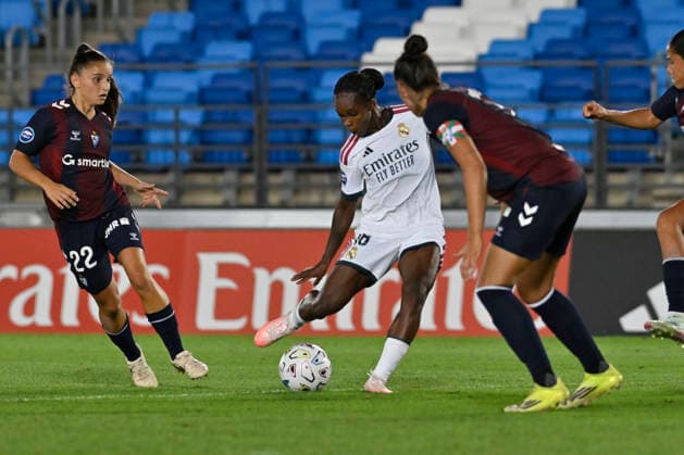 September 6, 2026, Madrid, Madrid, Spain: 18 LINDA CAICEDO of Real Madrid CF Femenino shoots for goal during the Spanish Women League, Liga F, football match played between REAL MADRID fem Vs SD EIBAR femenino at Alfredo Di Stefano stadium on September 6, 2026, in Valdebebas, Madrid, Spain. Spanish Women League REAL MADRID Vs SD EIBAR Femenino (09.06.27) - ZUMAc312 20260906_zsp_c312_292 Copyright: xOscarxManuelxSanchezx