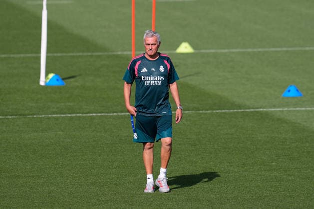 September 7, 2026, Valdebebas, Madrid, Spain: Jose Mourinho, head coach of Real Madrid during the training day of Real Madrid ahead of the UEFA Champions League 2026 27 match against FC Internazionale Milano at Ciudad Deportiva Real Madrid on September 07, 2026, in Valdebebas, Madrid, Spain. Real Madrid Training And press conference, PK, Pressekonferenz - UEFA Champions League 2026 27 - ZUMAa181 20260907_zaa_a181_001 Copyright: xDennisxAgyemanx