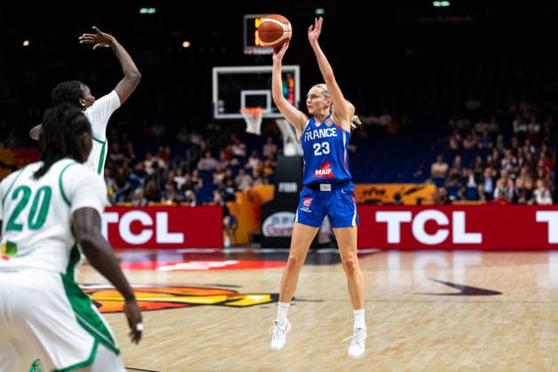 Marine Johannes (Frankreich, 23) beim Wurf, GER, Nigeria vs. Frankreich, Basketball, FIBA Women s World Cup 2026, Gruppenphase, Spieltag 3, 07.09.2026 GER, Nigeria vs. Frankreich, Basketball, FIBA Women s World Cup 2026, Gruppenphase, Spieltag 3, 07.09.2026 Berlin Copyright: xEibner-Pressefoto MaxxVincenx EP_MVN