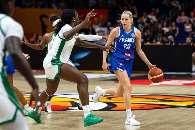 Marine Johannes (Frankreich, 23) im Dribbling, GER, Nigeria vs. Frankreich, Basketball, FIBA Women s World Cup 2026, Gruppenphase, Spieltag 3, 07.09.2026 GER, Nigeria vs. Frankreich, Basketball, FIBA Women s World Cup 2026, Gruppenphase, Spieltag 3, 07.09.2026 Berlin Copyright: xEibner-Pressefoto MaxxVincenx EP_MVN