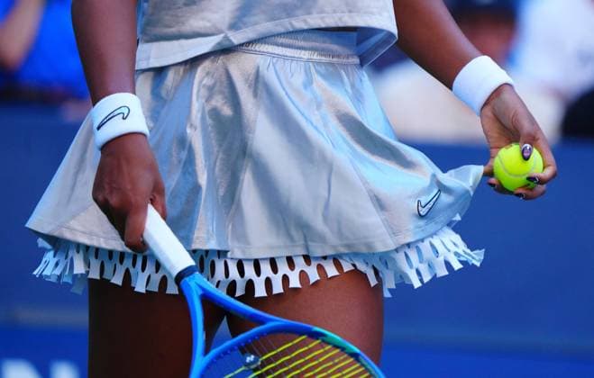 Naomi Osaka Nike skirt detail 2026 US Open, Day Eight, USTA Billie Jean King National Tennis Center, New York, USA - 06 Sep 2026New York USTA Billie Jean King National T New York (NY) United States of America EDITORIAL USE ONLY No use with unauthorised audio, video, data, fixture lists, club league logos or live services. Online in-match use limited to 120 images, no video emulation. No use in betting, games or single club league player publications. Copyright: xJavierxGarcia Shutterstockx 17137666ki
