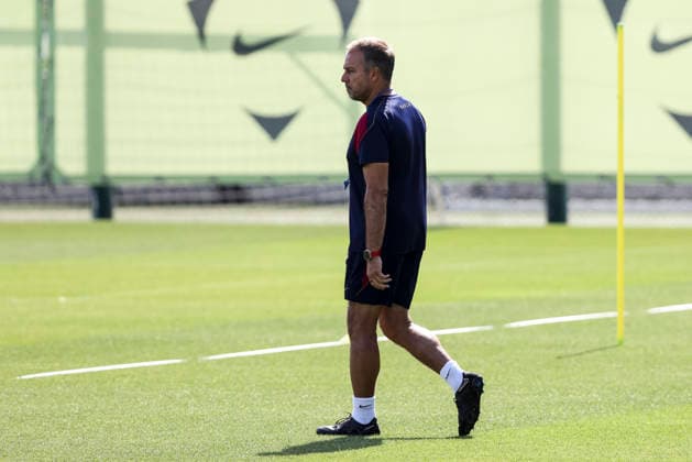 September 8, 2026, Sant Joan Despi, Barcelona, Spain: Hansi Flick, head coach during the training day of FC Barcelona, Barca ahead UEFA Champions League 2026 27, football match against Feyenoord at Ciutat Esportiva Joan Gamper on September 08, 2026 in Sant Joan Despi, Barcelona, Spain. FC Barcelona Training And press conference, PK, Pressekonferenz - UEFA Champions League 2026 27 - ZUMAa181 20260908_zaa_a181_006 Copyright: xJavierxBorregox