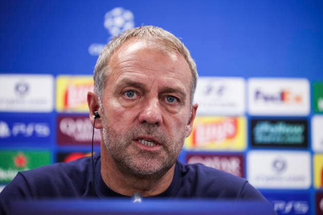 September 8, 2026, Sant Joan Despi, Barcelona, Spain: Hansi Flick, head coach of FC Barcelona, Barca attends his press conference, PK, Pressekonferenz during the training day of FC Barcelona ahead the Spanish League, LaLiga EA Sports, football match against Feyenoord at Ciudad Esportiva Joan Gamper on September 08, 2026 in Sant Joan Despi, Barcelona, Spain. FC Barcelona Training And Press Conference - LaLiga EA Sports - ZUMAa181 20260908_zaa_a181_061 Copyright: xJavierxBorregox