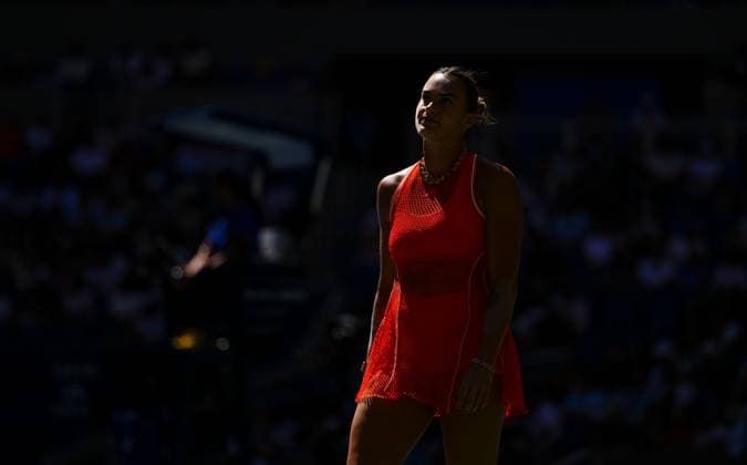 Aryna Sabalenka in quarter final action 2026 US Open, Day Ten, USTA Billie Jean King National Tennis Center, New York, USA - 08 Sep 2026New York USTA Billie Jean King National T New York (NY) United States of America EDITORIAL USE ONLY No use with unauthorised audio, video, data, fixture lists, club league logos or live services. Online in-match use limited to 120 images, no video emulation. No use in betting, games or single club league player publications. Copyright: xJavierxGarcia Shutterstockx 17140156h