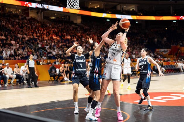 Marie Guelich (Deutschland, 21) beim Wurf, GER, Deutschland vs. Korea, Basketball, FIBA Women s World Cup 2026, Qualifikation fuers Viertelfinale, 08.09.2026 GER, Deutschland vs. Korea, Basketball, FIBA Women s World Cup 2026, Qualifikation fuers Viertelfinale, 08.09.2026 Berlin Copyright: xEibner-Pressefoto MaxxVincenx EP_MVN