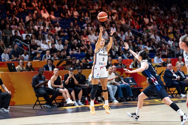 Alexandra Wilke (Deutschland, 03) beim Wurf, GER, Deutschland vs. Korea, Basketball, FIBA Women s World Cup 2026, Qualifikation fuers Viertelfinale, 08.09.2026 GER, Deutschland vs. Korea, Basketball, FIBA Women s World Cup 2026, Qualifikation fuers Viertelfinale, 08.09.2026 Berlin Copyright: xEibner-Pressefoto MaxxVincenx EP_MVN