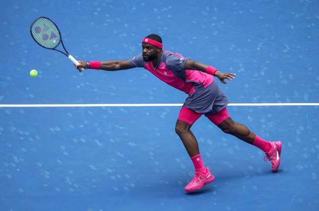 Frances Tiafoe of USA in action 2026 US Open, Day Ten, USTA Billie Jean King National Tennis Center, New York, USA - 08 Sep 2026New York USTA Billie Jean King National T New York (NY) United States of America EDITORIAL USE ONLY No use with unauthorised audio, video, data, fixture lists, club league logos or live services. Online in-match use limited to 120 images, no video emulation. No use in betting, games or single club league player publications. Copyright: xEllaxLing Shutterstockx 17140157e