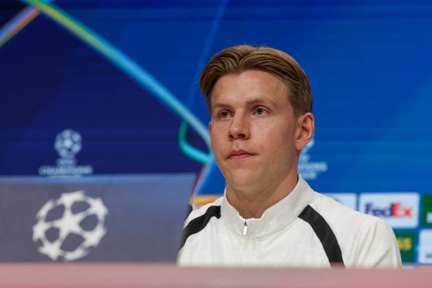 Jens Petter Hauge (FK Bodo Glimt, 10) bei der Pressekonferenz, GER, Abschlusstraining und Pressekonferenz, FK Bodo Glimt, Fussball, UEFA Champions League, 1. Spieltag, LigaPhase, Saison 2026 2027, 09.09.2026, GER, Abschlusstraining und Pressekonferenz, FK Bodo Glimt, Fussball, UEFA Champions League, 1. Spieltag, LigaPhase, Saison 2026 2027, 09.09.2026 Muenchen Copyright: xEibner-Pressefoto JennixMaulx EP_JML