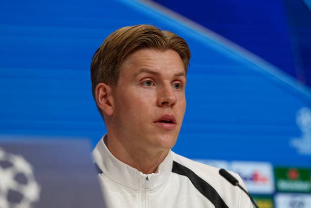 Jens Petter Hauge (FK Bodo Glimt, 10) bei der Pressekonferenz, GER, Abschlusstraining und Pressekonferenz, FK Bodo Glimt, Fussball, UEFA Champions League, 1. Spieltag, LigaPhase, Saison 2026 2027, 09.09.2026, GER, Abschlusstraining und Pressekonferenz, FK Bodo Glimt, Fussball, UEFA Champions League, 1. Spieltag, LigaPhase, Saison 2026 2027, 09.09.2026 Muenchen Copyright: xEibner-Pressefoto JennixMaulx EP_JML